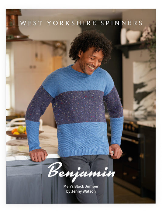 Benjamin - Men's Block Jumper Pattern by Jenny Watson