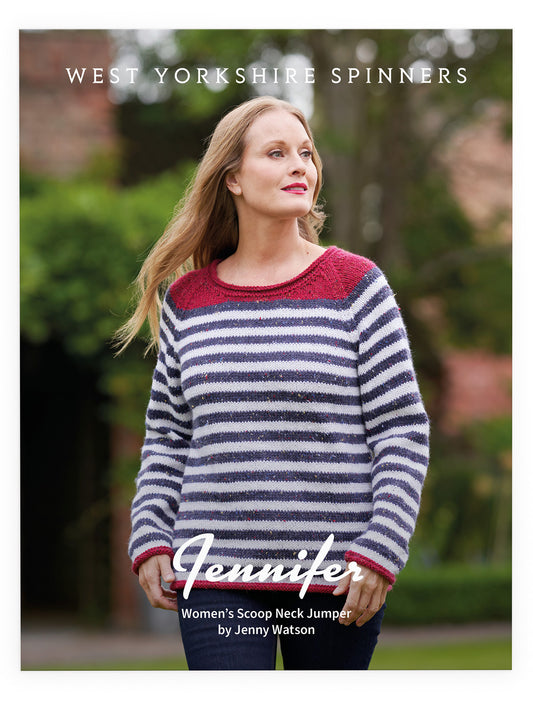 Jennifer - Women's Scoop Neck Jumper Pattern by Jenny Watson