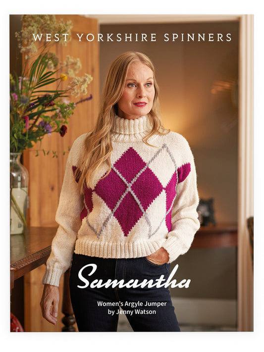 Samantha - Women's Argyle Jumper Pattern by Jenny Watson