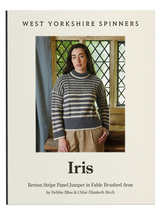Iris - Breton Stripe Panel Jumper Pattern by Debbie Bliss & Chloé Elizabeth Birch