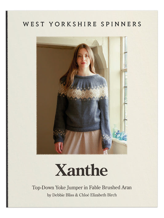 Xanthe - Top Down Yoke Jumper Pattern by Debbie Bliss & Chloé Elizabeth Birch