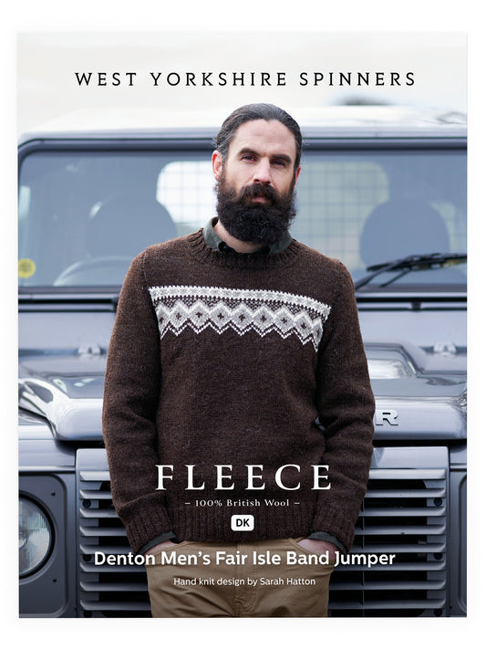 Denton - Men’s Fair Isle Band Jumper Pattern by Sarah Hatton