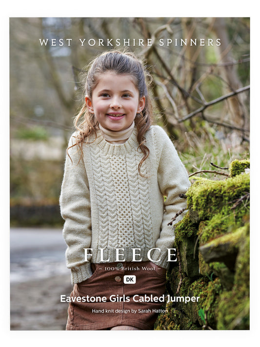 Eavestone - Girls Cabled Jumper Pattern by Sarah Hatton