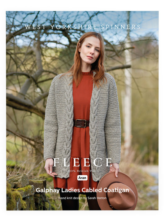 Galphay - Ladies Cable Coatigan Pattern by Sarah Hatton