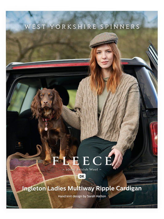 Ingleton - Ladies Multiway Ripple Cardigan Pattern by Sarah Hatton