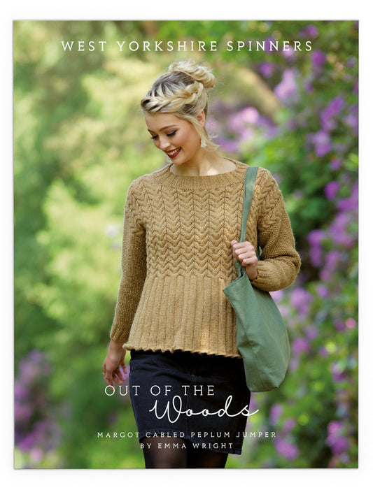 Margot - Cabled Peplum Jumper Pattern by Emma Wright