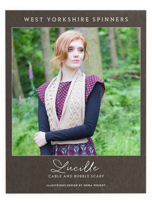 Lucille - Cable and Bobble Scarf Pattern by Emma Wright