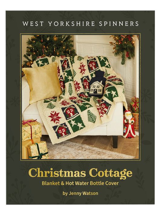 Christmas Cottage - Blanket & Hot Water Bottle Cover Pattern by Jenny Watson