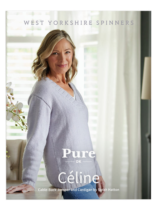 Celine - Cable Back Jumper & Cardigan Pattern by Sarah Hatton