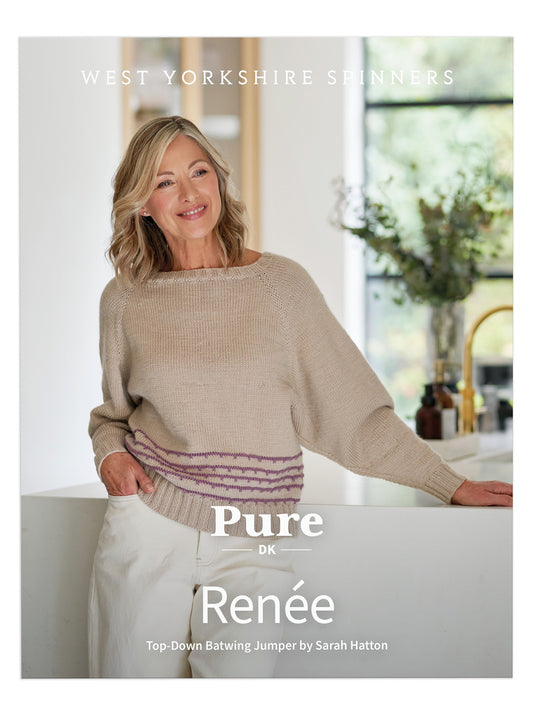Renee - Top Down Batwing Jumper Pattern by Sarah Hatton