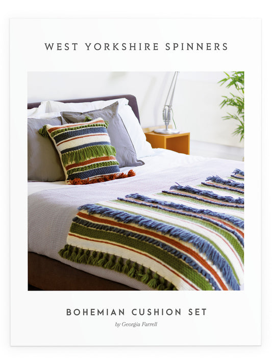 Bohemian - Textured Blanket & Cushion Pattern by Georgia Farrell