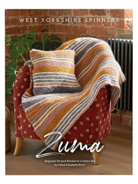Zuma - Beginner Striped Blanket & Cushion Pattern