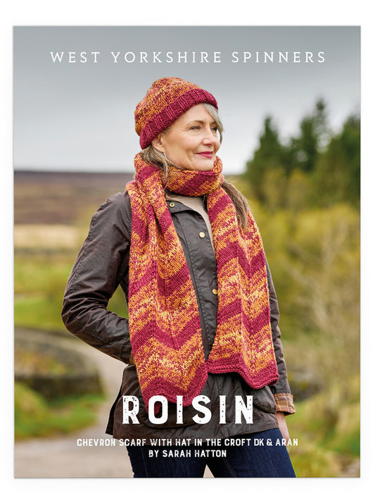 Roisin - Chevron Hat & Scarf Pattern by Sarah Hatton