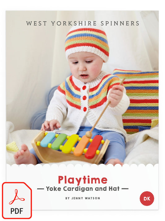 Playtime - Yoke Cardigan & Hat Pattern by Jenny Watson