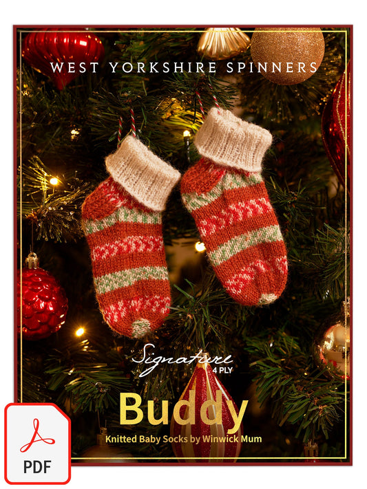 Buddy - Knitted Baby Sock Pattern by Winwick Mum