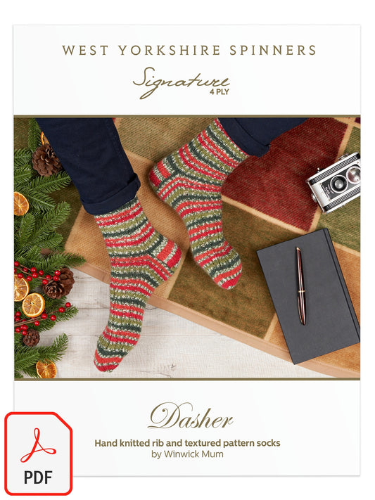 Dasher - Rib & Textured Pattern Socks Pattern by Winwick Mum