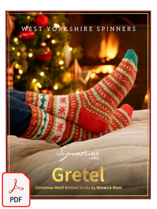 Gretel Christmas - Motif Knitted Sock Pattern by Winwick Mum