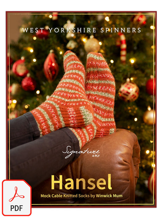 Hansel - Mock Cable Knitted Sock Pattern by Winwick Mum