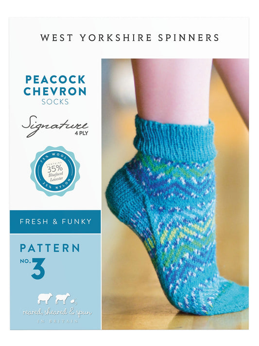 Peacock - Chevron Socks Pattern by Emma Wright