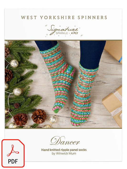 Dancer - Ripple Panel Socks Pattern by Winwick Mum