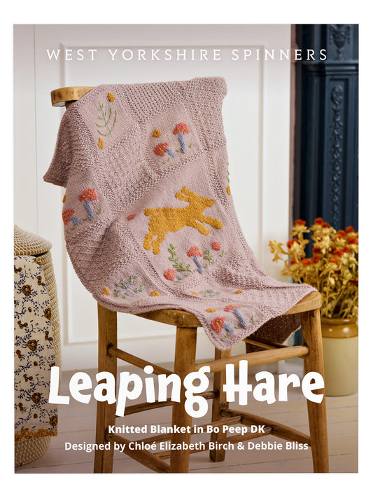 Leaping Hare Knitted Blanket Pattern by Debbie Bliss & Chloé Elizabeth Birch