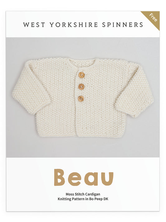 Beau - Moss Stitch Cardigan Pattern