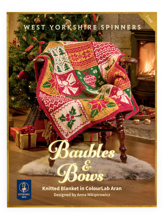 Baubles & Bows - Knitted Blanket Pattern Anna Nikipirowicz