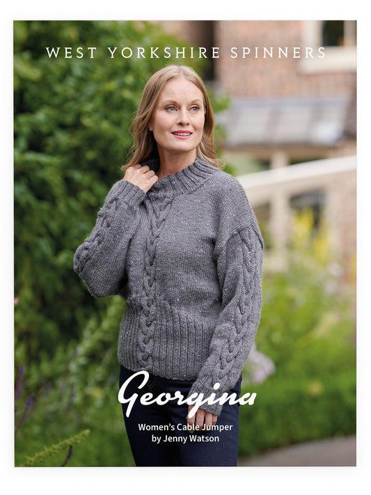 Georgina - Women's Cable Jumper Pattern by Jenny Watson