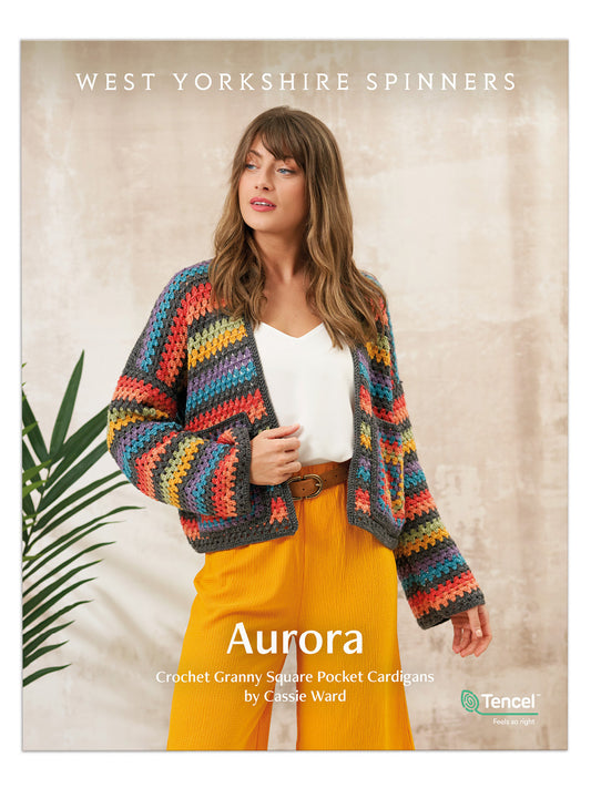 Aurora - Crochet Granny Square Pocket Cardigans Pattern by Cassie Ward