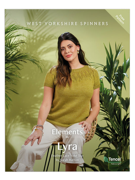 Lyra - Feather Lace Yoke Top Pattern by Sarah Hatton