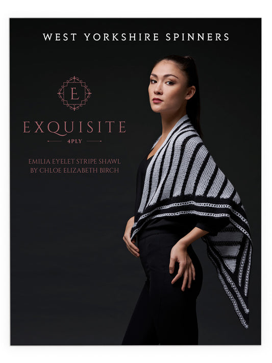 Emilia - Eyelet Stripe Shawl Pattern by Chloé Elizabeth Birch