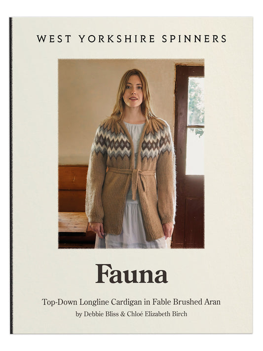 Fauna - Top Down Longline Cardigan Pattern by Debbie Bliss & Chloé Elizabeth Birch