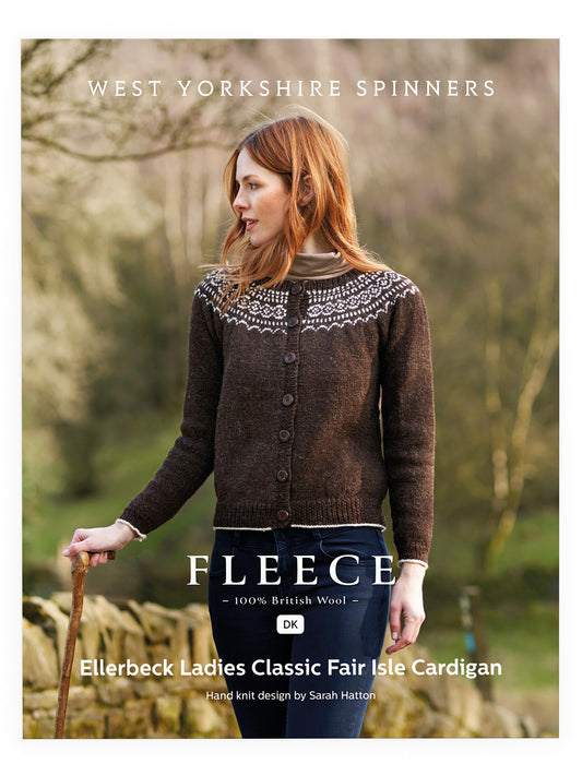 Ellerbeck - Ladies Classic Fair Isle Yoke Cardigan Pattern by Sarah Hatton