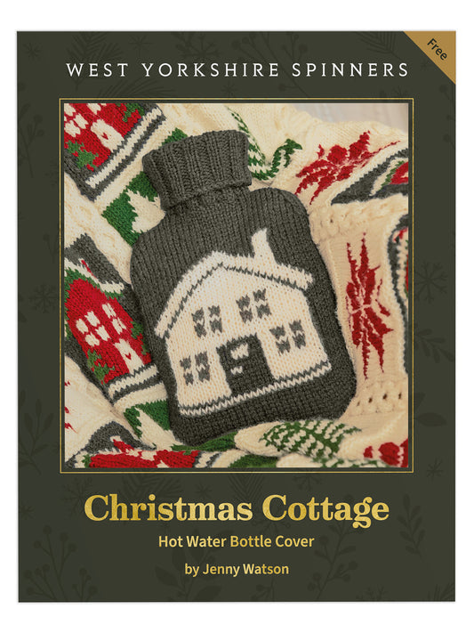 Christmas Cottage - Hot Water Bottle Cover Pattern by Jenny Watson