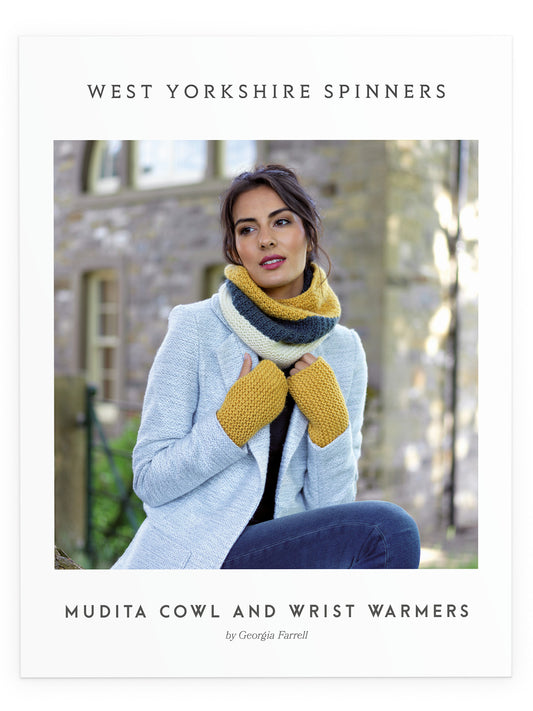 Mudita - Colour Block Snood & Wrist Warmers Pattern by Georgia Farrell