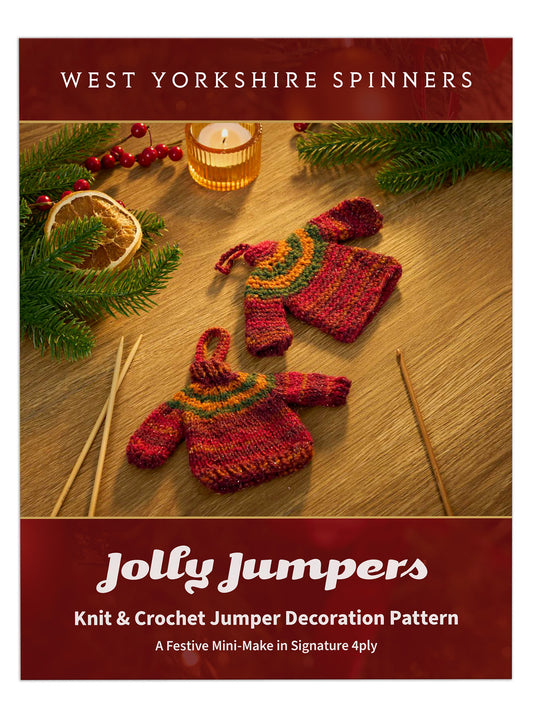 Jolly Jumpers – Knit & Crochet Christmas Jumper Decoration Pattern by West Yorkshire Spinners