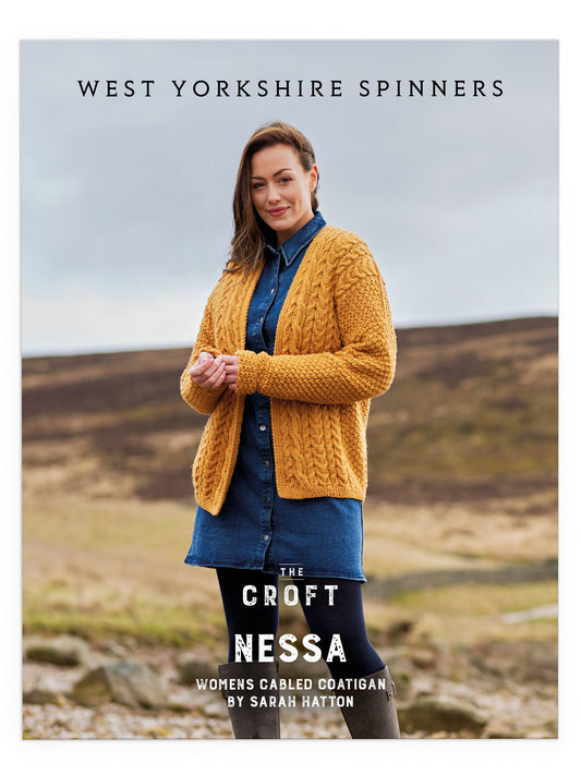 Nessa - Women’s Cabled Coatigan Pattern by Sarah Hatton