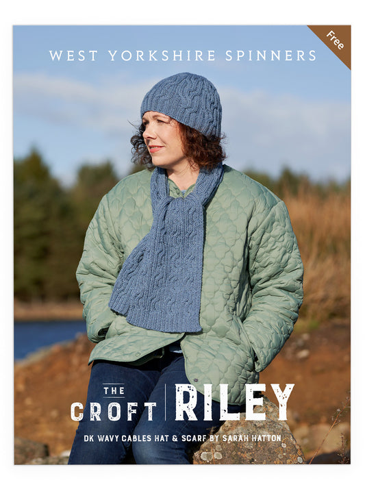 Riley - Wavy Cables Hat & Scarf Pattern by Sarah Hatton