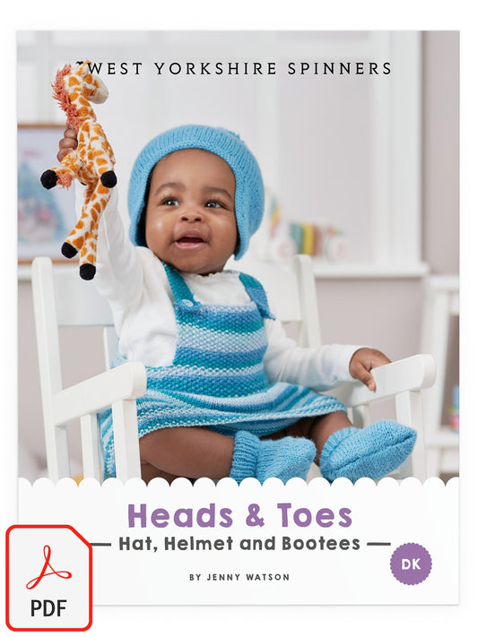 Heads & Toes - Hat Helmet & Bootees Pattern by Jenny Watson