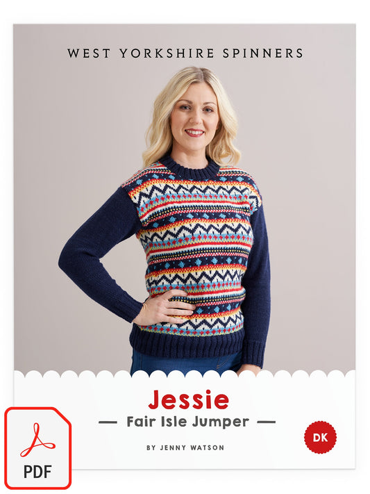 Jessie - Adults Fair Isle Jumper Pattern by Jenny Watson