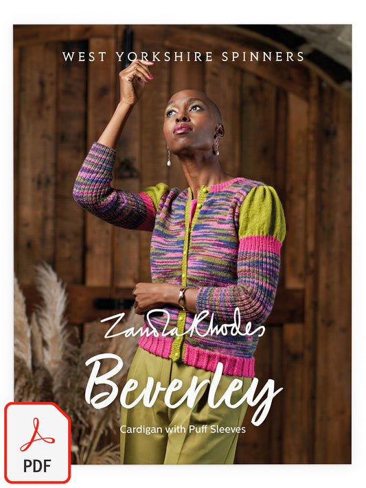 Beverley - Cardigan with Puff Sleeves Pattern by Zandra Rhodes