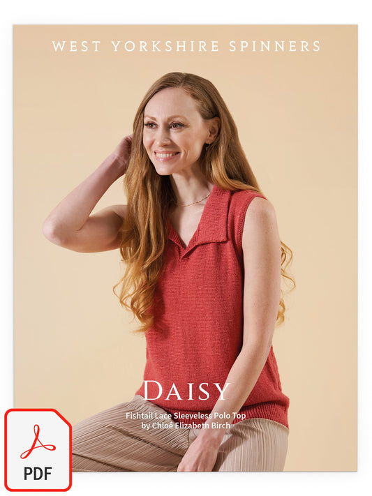 Daisy - Fishtail Lace Sleeveless Polo Top Pattern by Chloé Elizabeth Birch