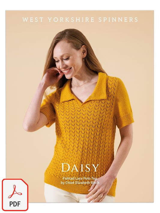 Daisy - Fishtail Lace Polo Top Pattern by Chloé Elizabeth Birch