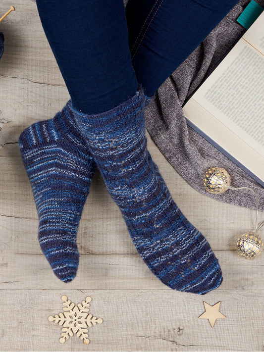 Comet - Lace Panel Socks Pattern by Winwick Mum