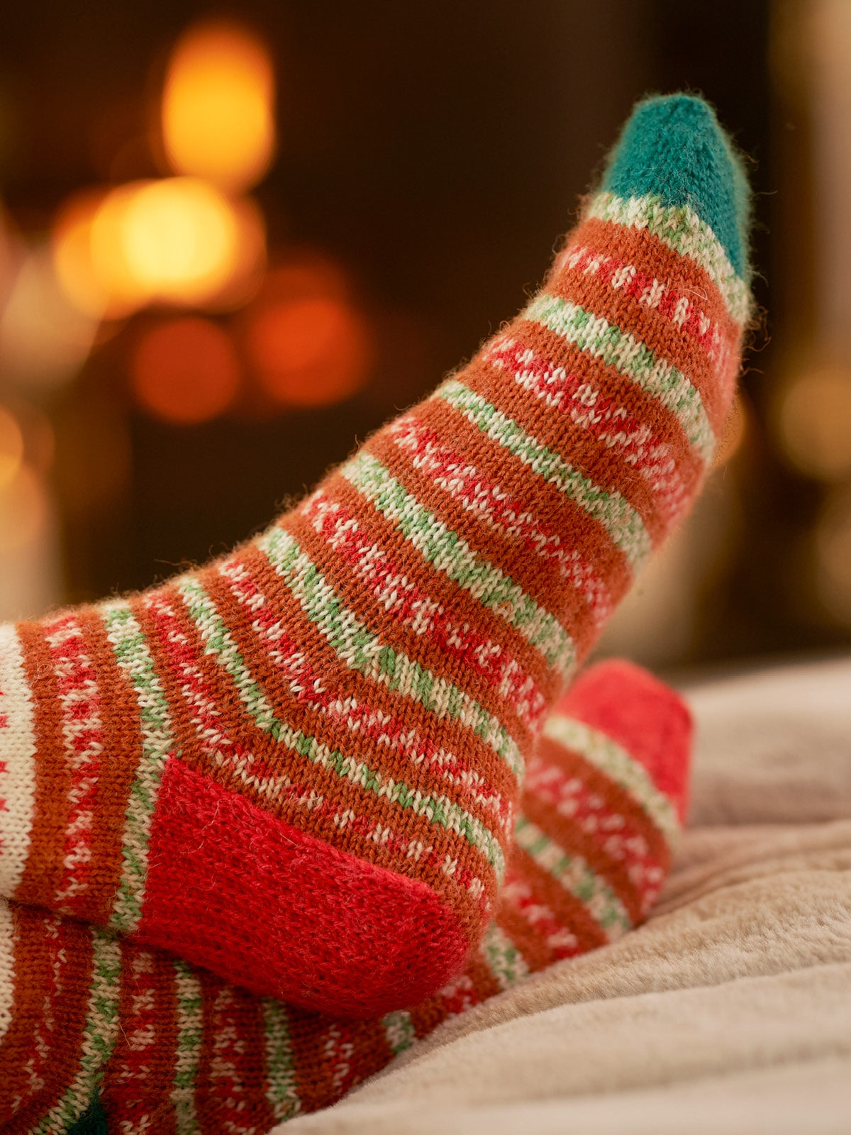 Gretel Christmas - Motif Knitted Sock Pattern by Winwick Mum