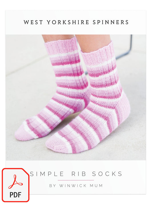 Simple Rib - Socks Pattern by Winwick Mum