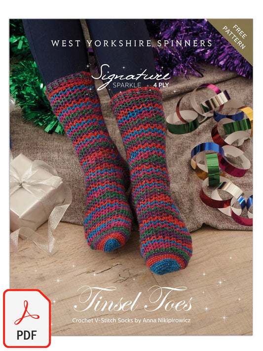 Tinsel Toes - Crochet Socks Pattern by Anna Nikipirowicz